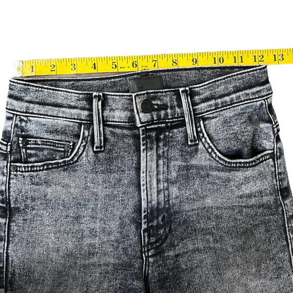 MOTHER Denim The Insider Crop Step Fray Jeans Wash Train Stops Size 24 - Picture 11 of 16
